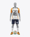 Training Short Sleeve Full Soccer Kit Mockup - Front View