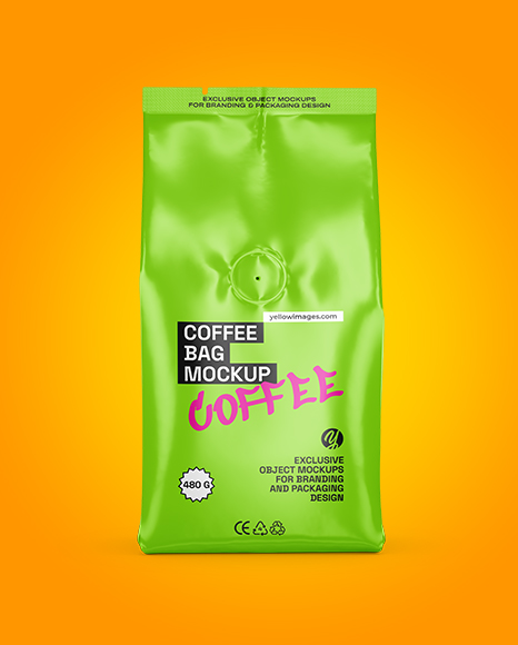 Glossy Coffee Bag Mockup