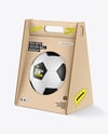Kraft Box With Soccer Ball Mockup