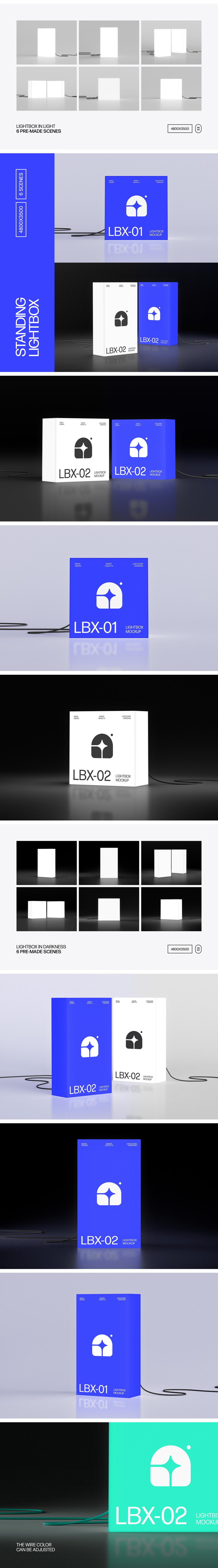 Frameless Lightbox Signage Mockups