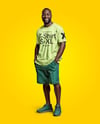 Black Man Wearing T-shirt and Shorts Mockup