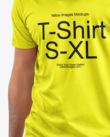 Cyberathlete Wearing T-Shirt and Headphones Mockup