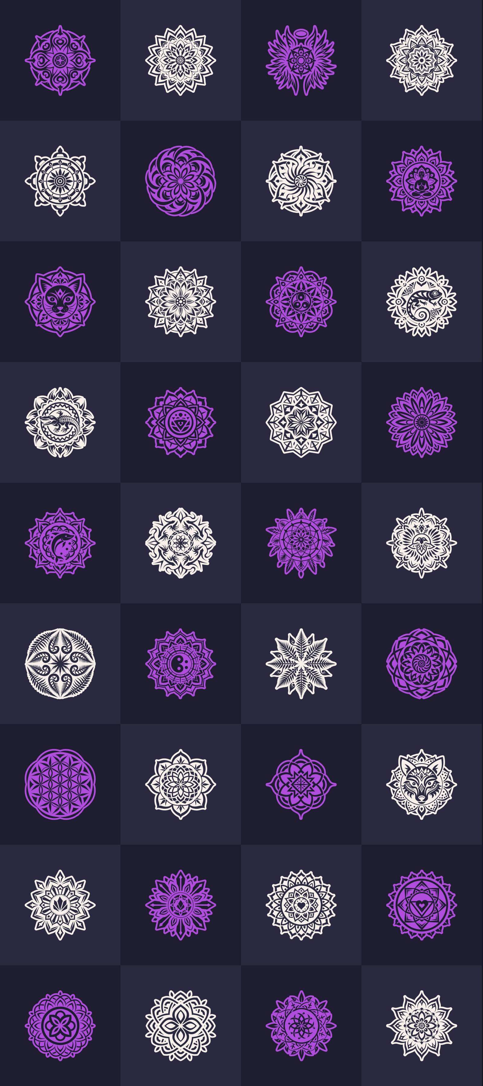 Mandala Symbols Art Set