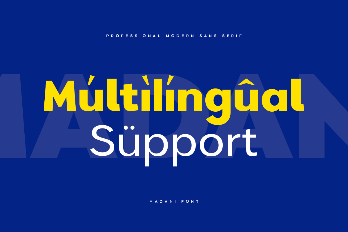 Madani - Professional Modern Sans Serif Family