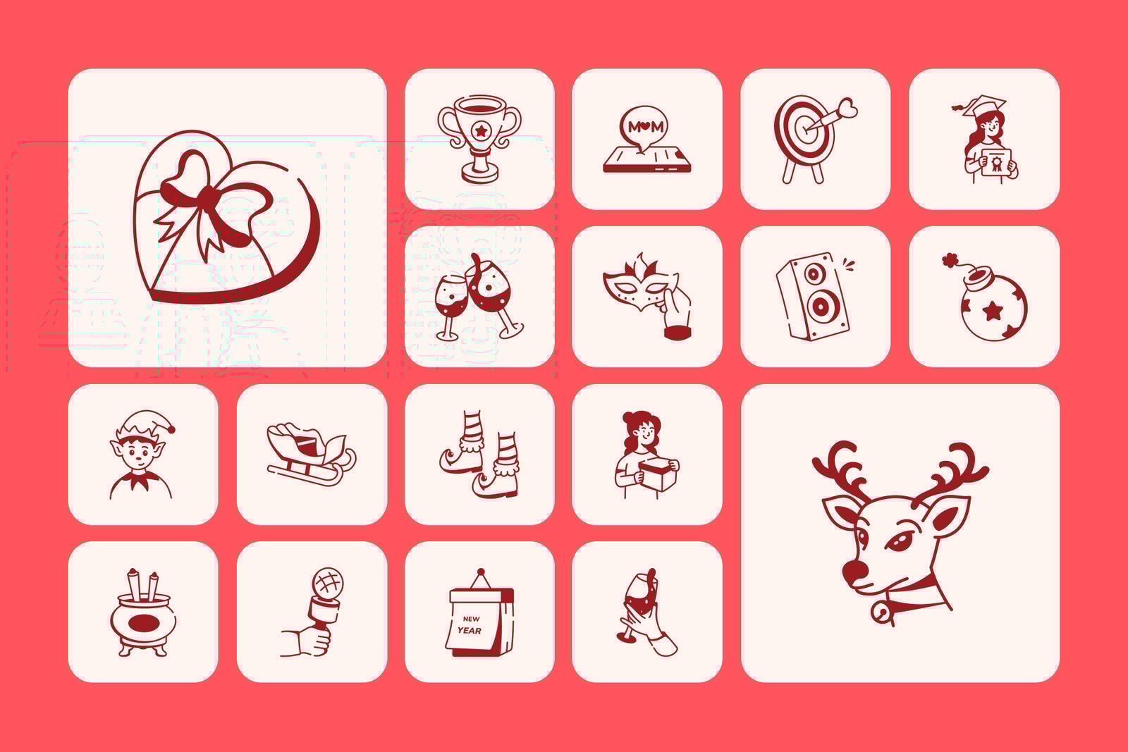 Animated Love and Celebration Icons