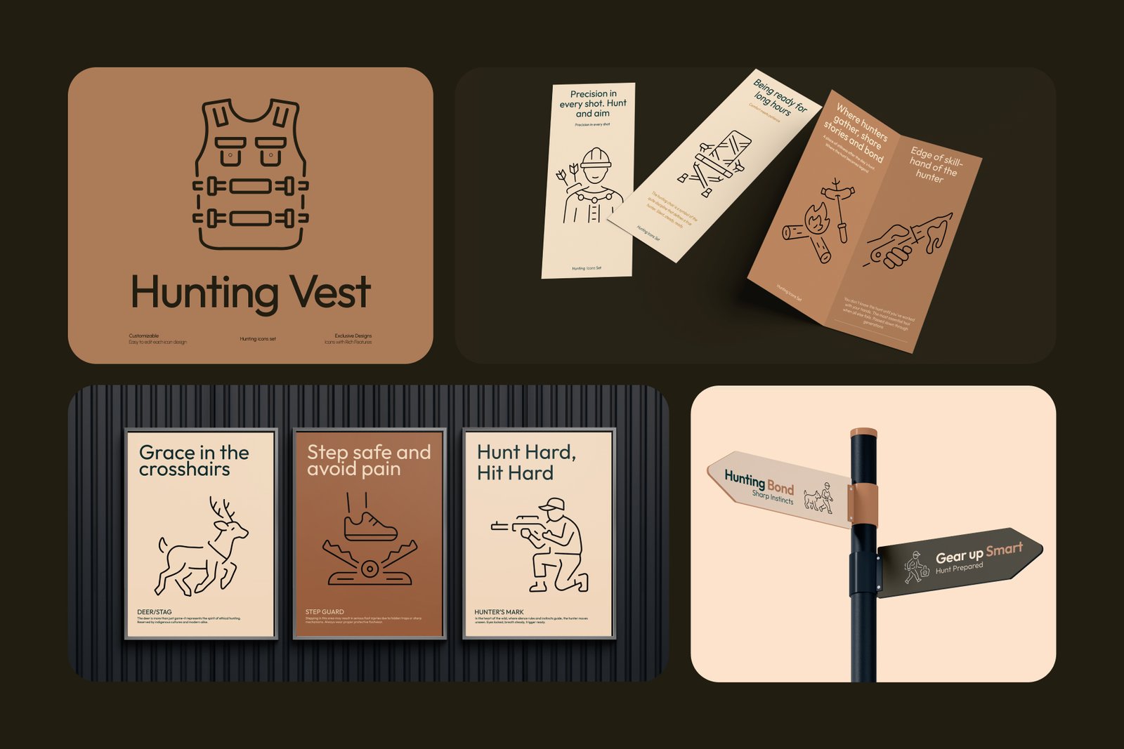 Hunting Icon Art Set