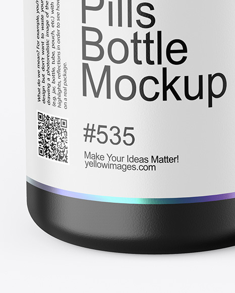 Plastic Pill Bottle with Paper Box Mockup