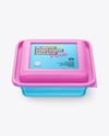 Glossy Plastic Food Container Mockup