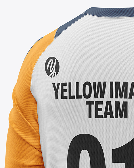 Training Short Sleeve Jersey Mockup - Back Half Side View