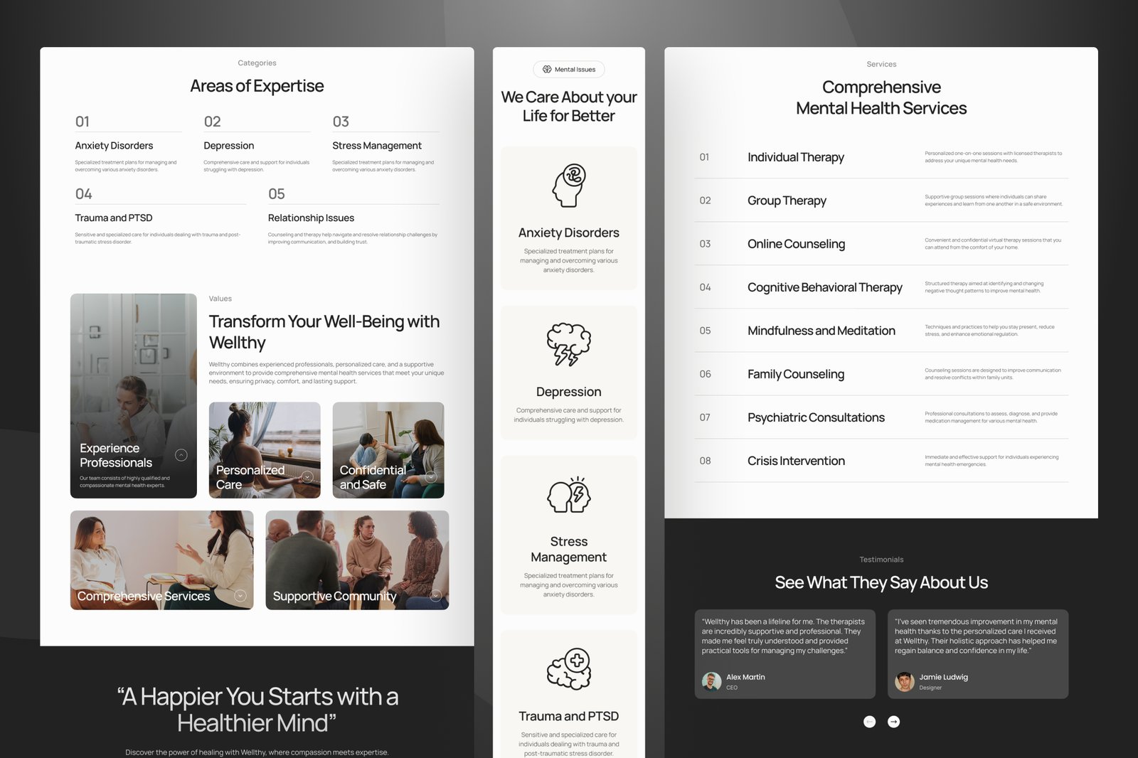Wellthy - Mental Health Website