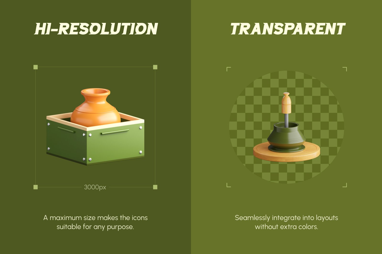 3D Pottery Icon Collection