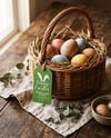 Easter Basket with Tag Mockup