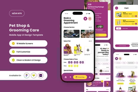 Tailo – Pet Shop Mobile App Design Template - Creative Store