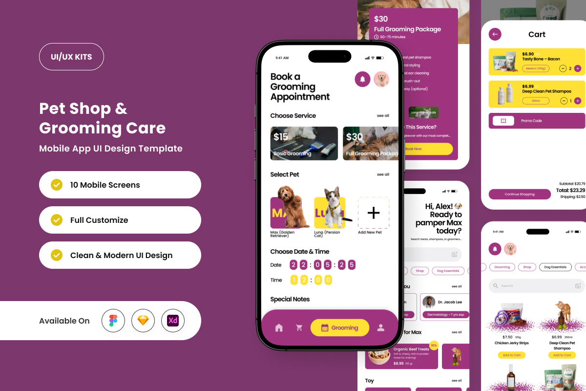 Tailo – Pet Shop Mobile App Design Template