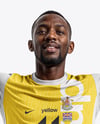 Black Man Wearing Full Soccer Kit Mockup