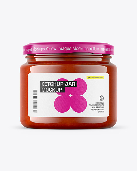 Tomato Sauce Jar Mockup - Tomato paste mockup