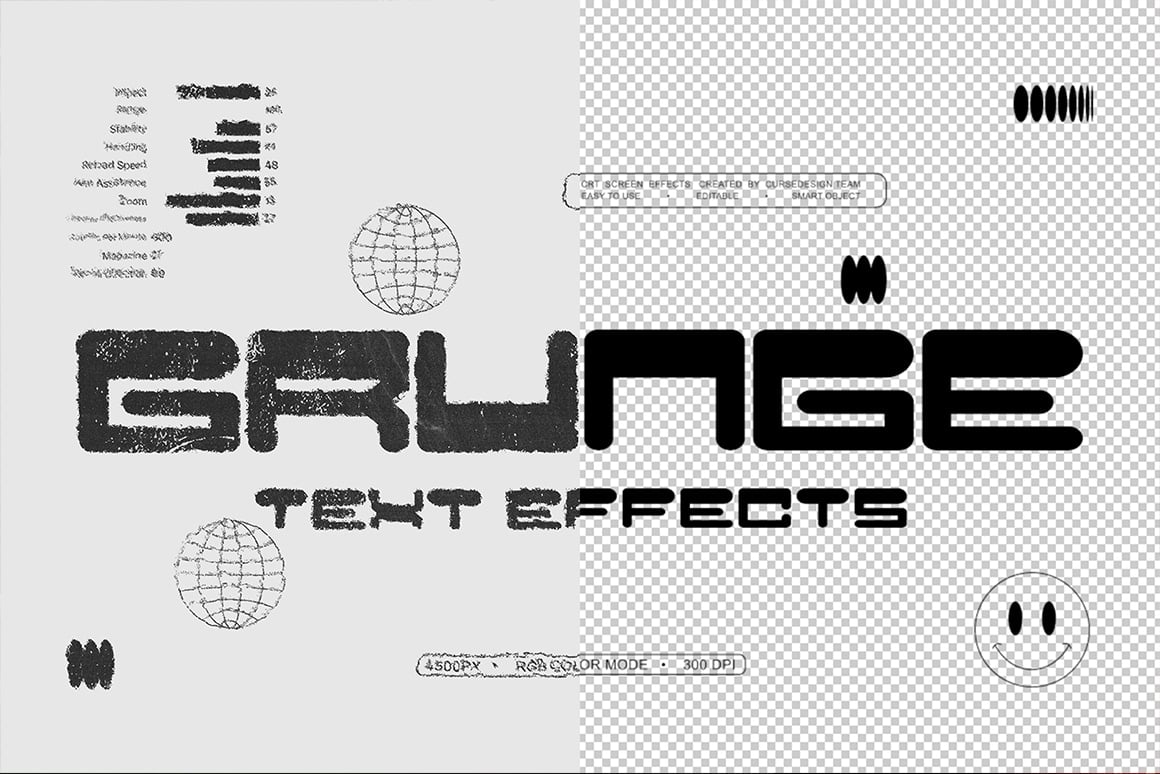 Grunge Text Effects – 2 PSD Files