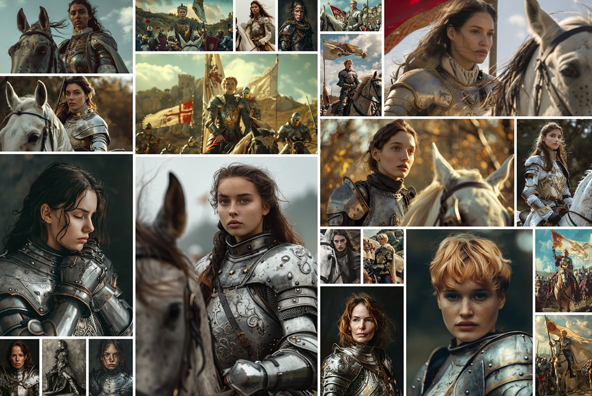 Woman knight in armor