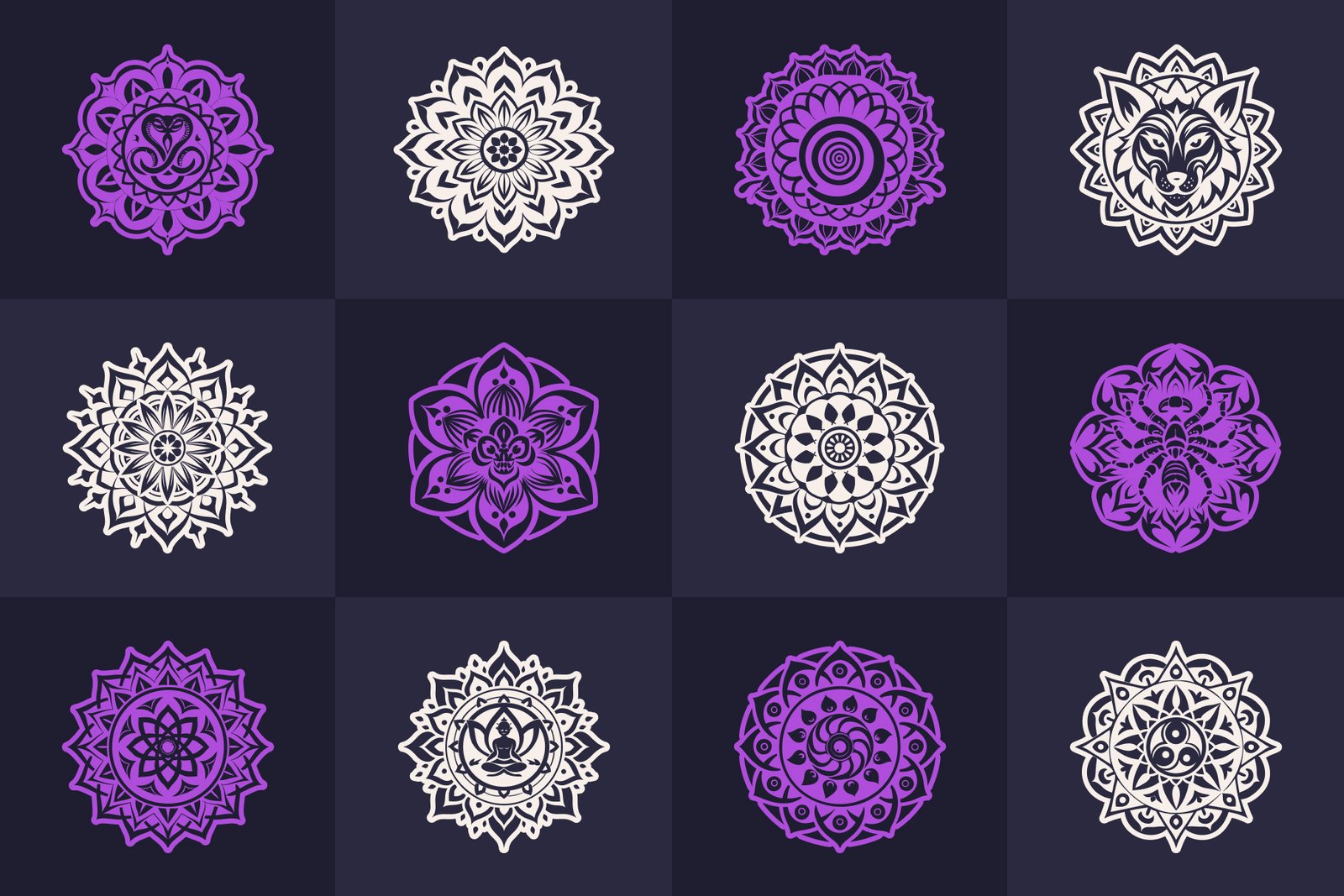 Mandala Symbols Art Set
