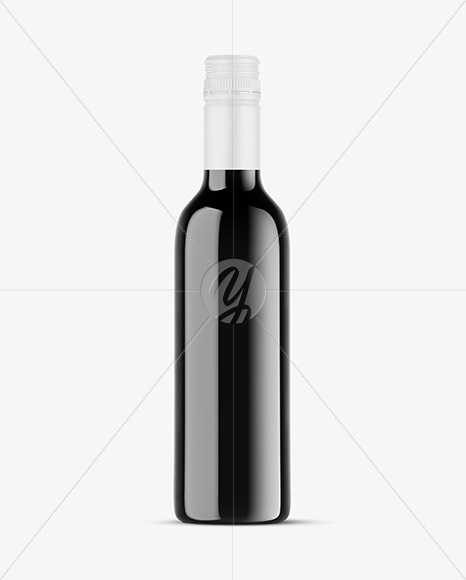 Dark Glass Wine Bottle Mockup