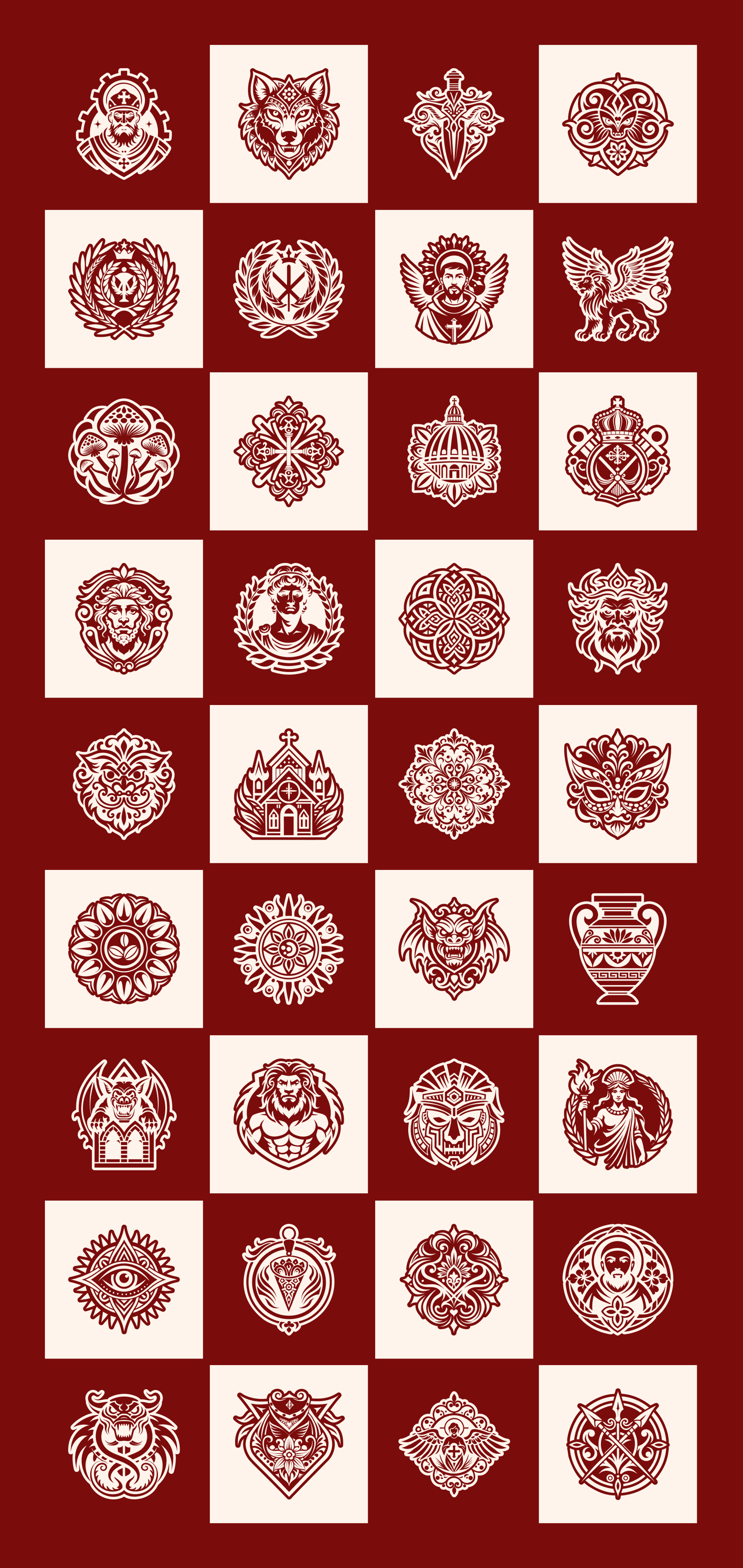 Italian Symbols Art Set