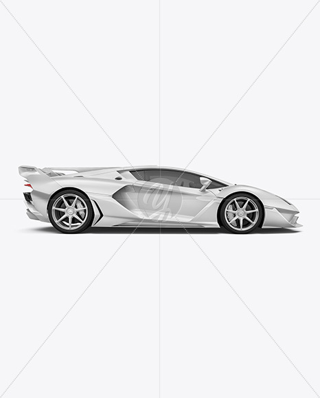 Sport Car Mockup - Side View