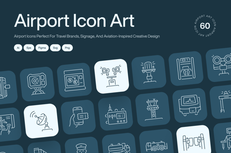 Airport Icon Art Set - Graphics
