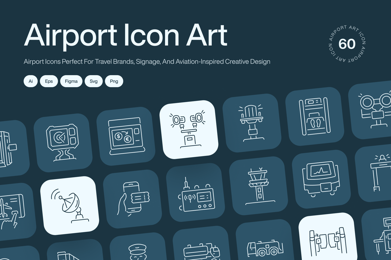 Airport Icon Art Set