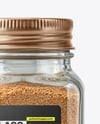 Glass Jar with Ground Nutmeg Mockup