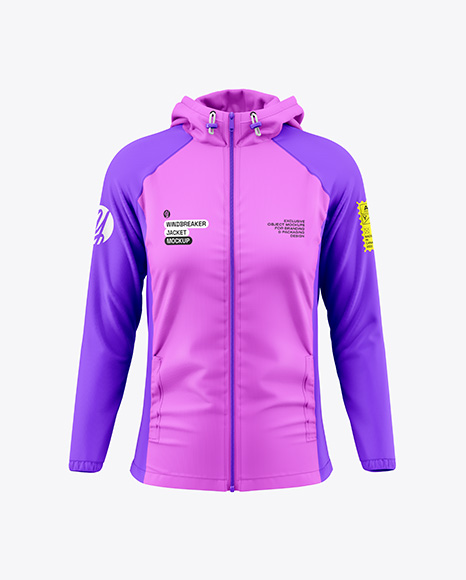 Women's Windbreaker Jacket Mockup