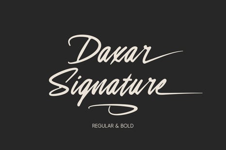 Daxar Signature Font - Fonts