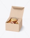 Kraft Paper Box w/ Macarons Mockup