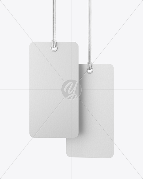 Two Paper Clothing Tags Mockup