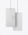 Two Paper Clothing Tags Mockup