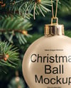 Matte Christmas Ball Mockup