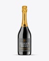 Dark Glass Champagne Bottle Mockup