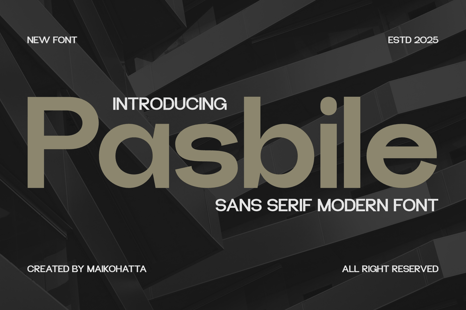 Pasbile - Sans Serif Modern Font - Creative Store