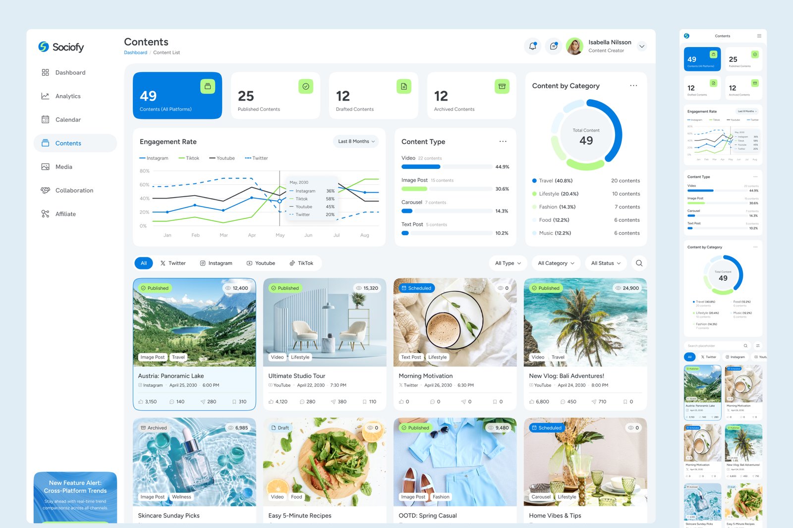 Sociofy - Social Media Analytics Dashboard