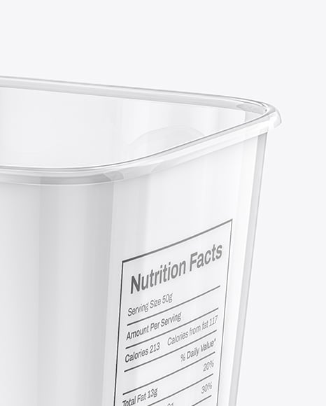 Clear Plastic Cup with Paper Holder Mockup