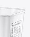 Clear Plastic Cup with Paper Holder Mockup