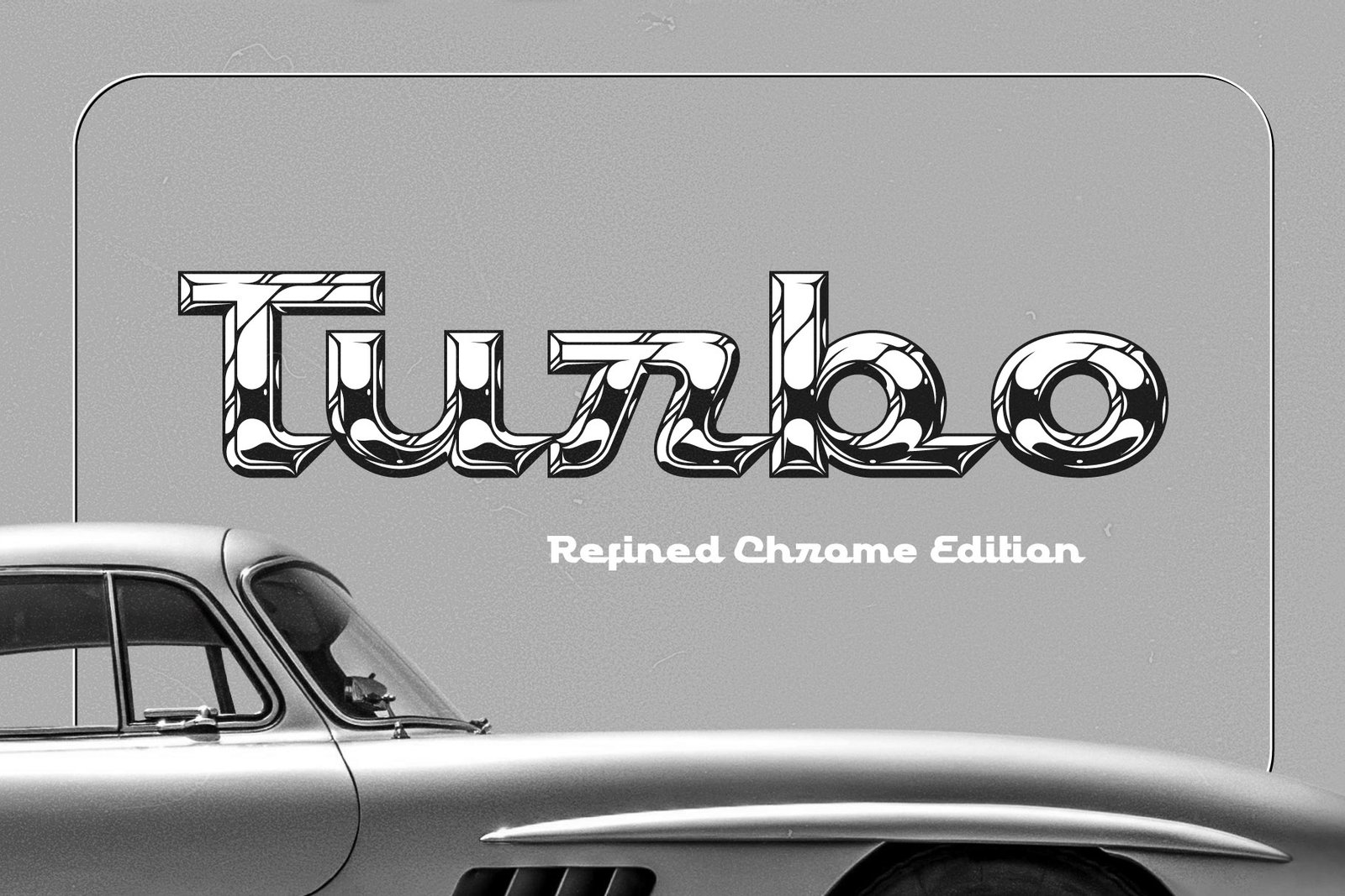 DrivEdge - Shiny Chrome Font