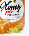 Glass Jar with Linden Honey Mockup