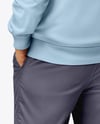Man Wearing a Sweatshirt and Pants Mockup
