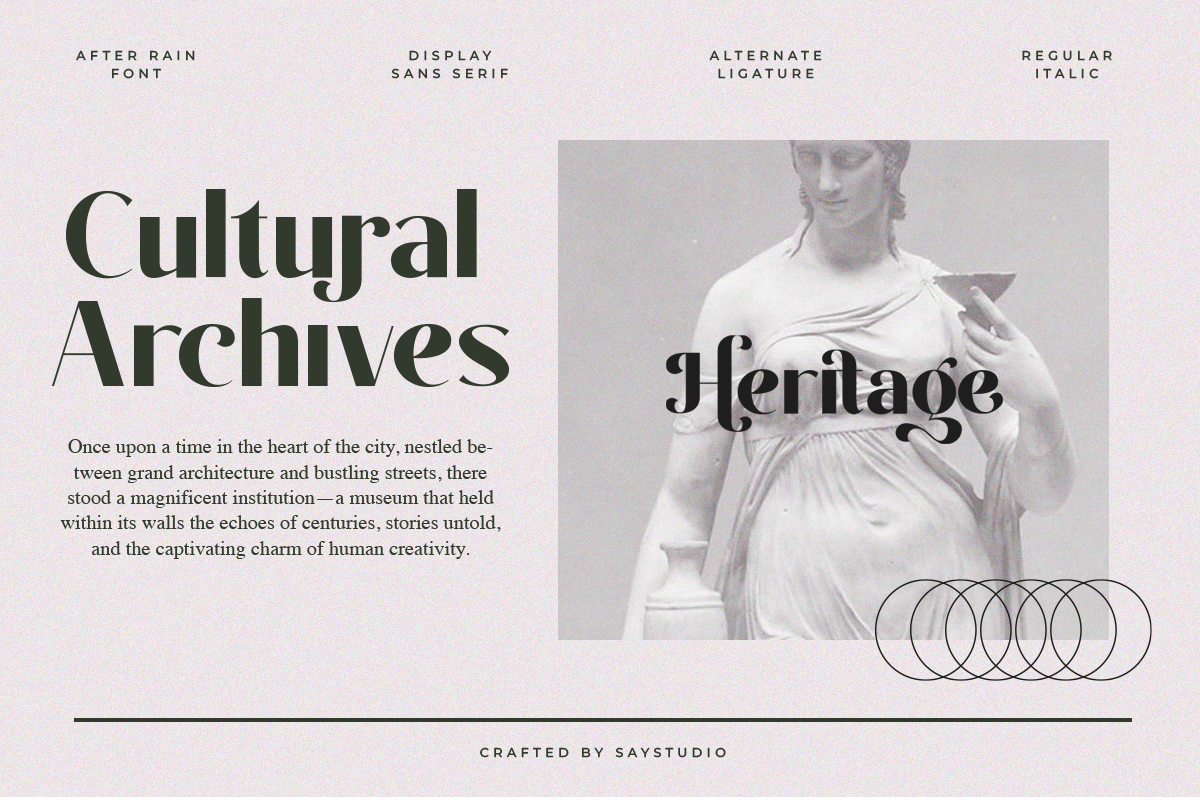 After Rain - Luxury Sans Font