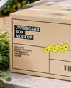 Paper Box on The Steps Mockup