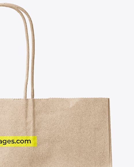 Kraft Paper Bag with Handles Mockup