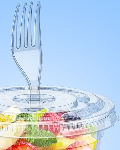 Clear Plastic Cup with Fruits Dessert Mockup