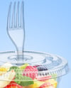 Clear Plastic Cup with Fruits Dessert Mockup