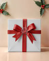 X-mas Gift Box with Holy Leafs Mockup
