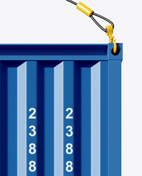 Shipping Container with Slings Mockup